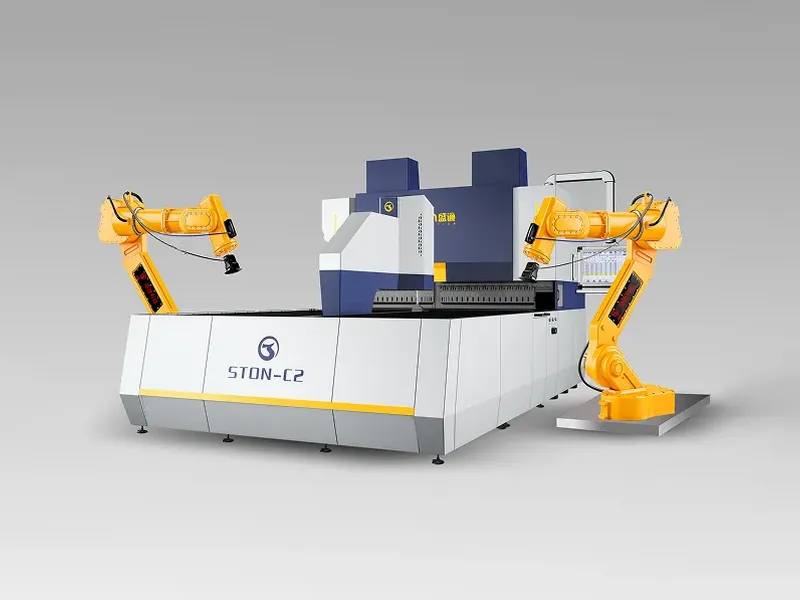 Robot-assisted STON C2 panel bender rendering