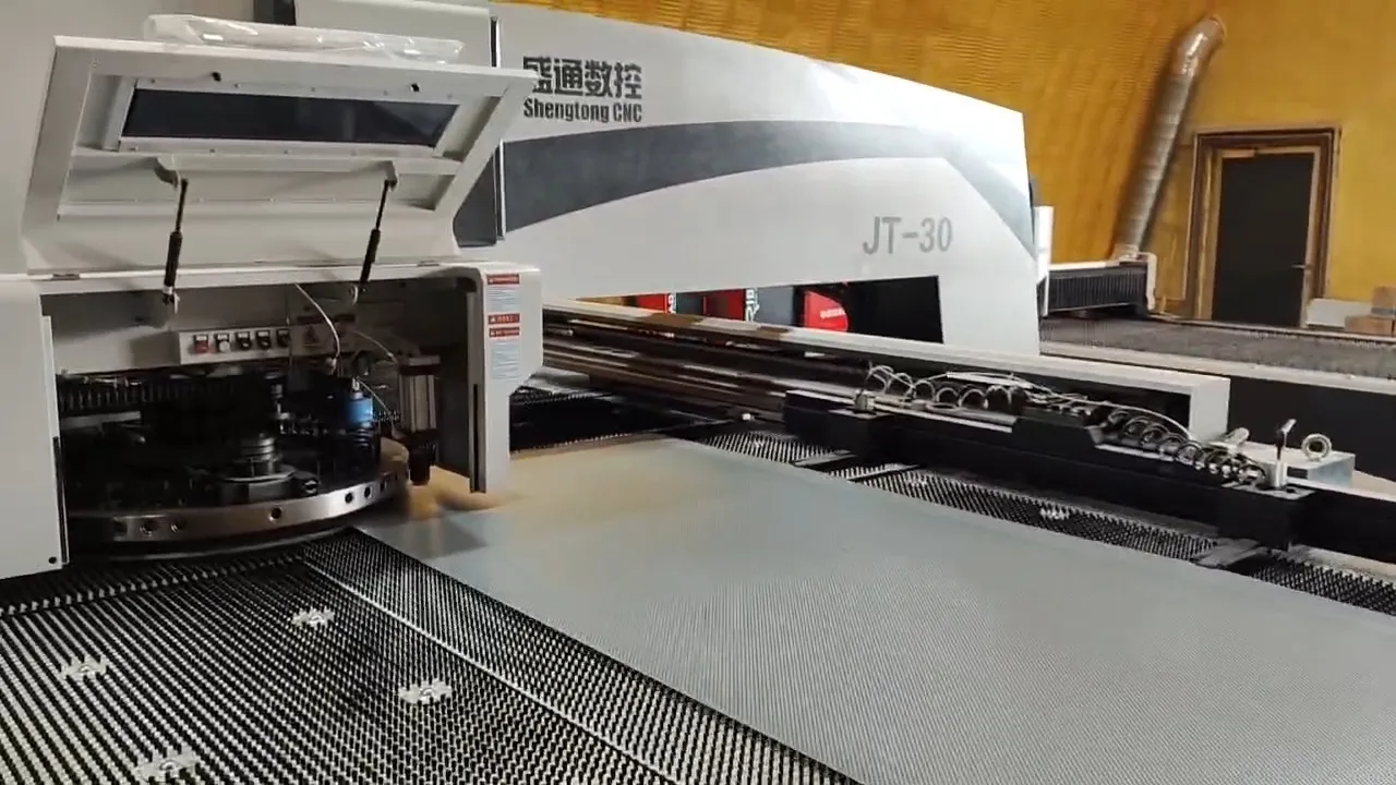 STON JT-30 mechanical turret punching machine in operation
